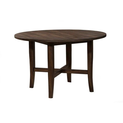 Alpine Furniture Dining Table 30'' H X 47'' L, Wood Frame In Burnished Dark Oak