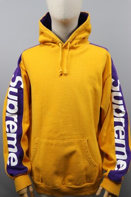 Yellow Supreme Hoodie Sideline Cheap Supreme Hoodie Limited