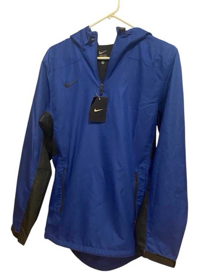 NWT Men Nike Pull Over Hoodie Jacket Style 707185 Small Blue & Black