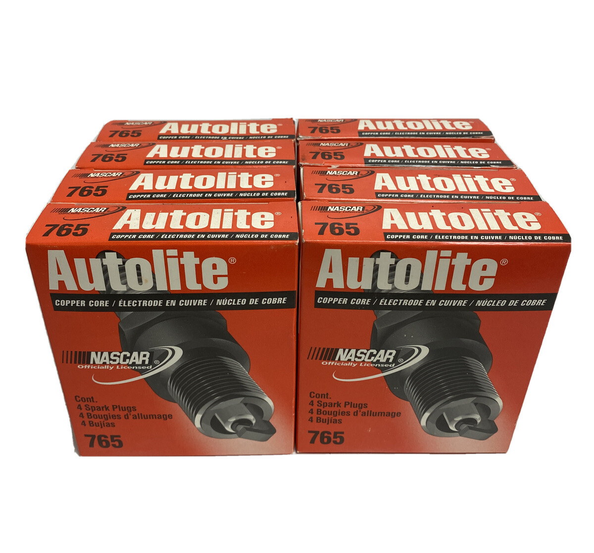 Qty 32 AUTOLITE 765 COPPER CORE SPARK PLUGS LOT 8x4 Packs