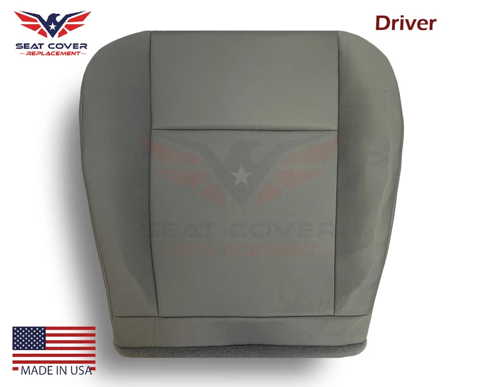 Ford Econoline E250 E350 2009-2019 cubierta de asiento de tela gris para conductor y cojín de espuma Foto 3 de 4