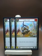 3x Playset Flesh and Blood High Seas Strike Gold C Red SEA229