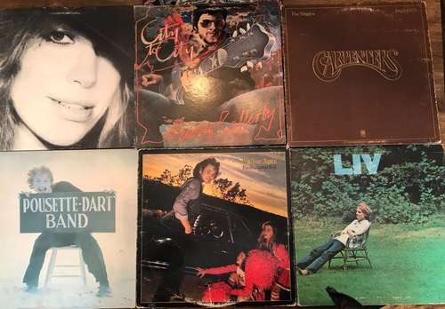 Carly Rafferty LOT OF 6 POP ROCK LPS CARLY SIMON CARPENTERS GERRY RAFFERTY POUSETTE ...