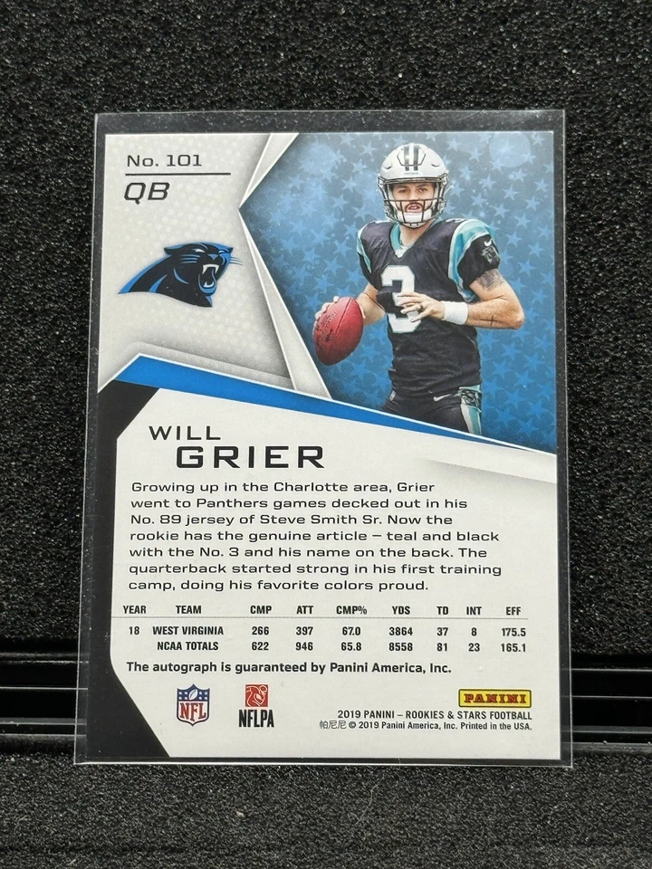 2019 Panini Rookies & Stars Longevity Signatures Will Grier Rookie Auto #/60  - Image 2 of 2