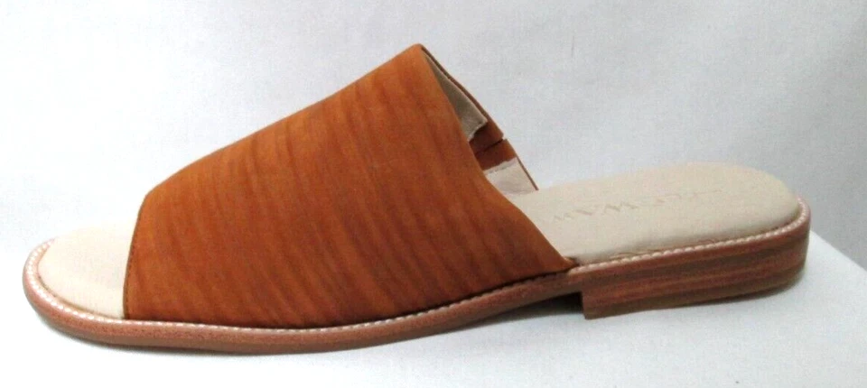 Gee Wawa Anthropologie Ariel Madera Cenizas Camel Marrón Toboganes Sandalias Planas NUEVO 8 Foto 4 de 4