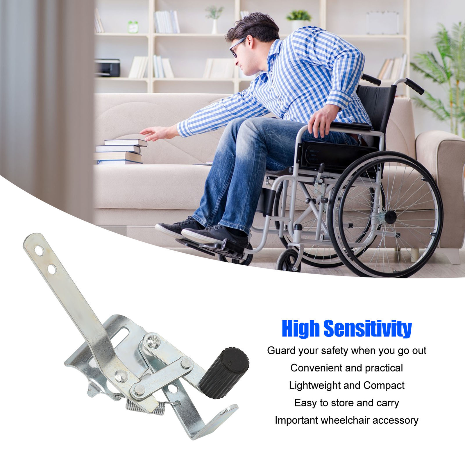 Wheelchair Hand Brake Sensitive Replacement Screw Side Fixing Aluminum