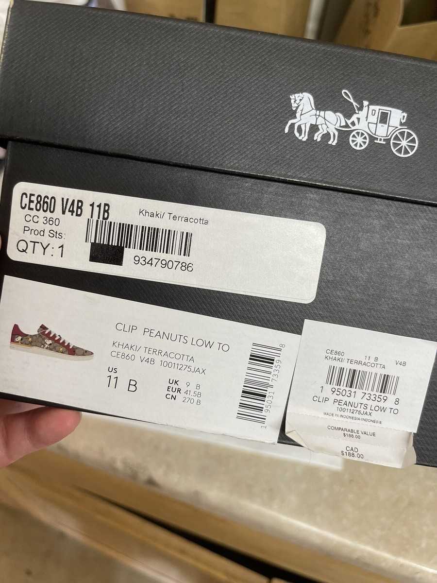 Coach X Peanuts women's Clip Low Top Sneaker With Snoopy
