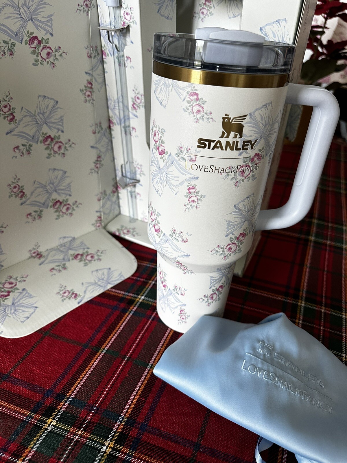 Stanley X Love Shack Fancy 40oz Tumbler in Rosa Beaux Blue