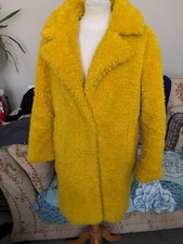 Steve Madden Yellow Faux Fur Coat Size S