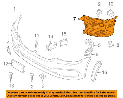 BMW OEM 17-20 530e xDrive Bumper Components-Support Panel 51117385346