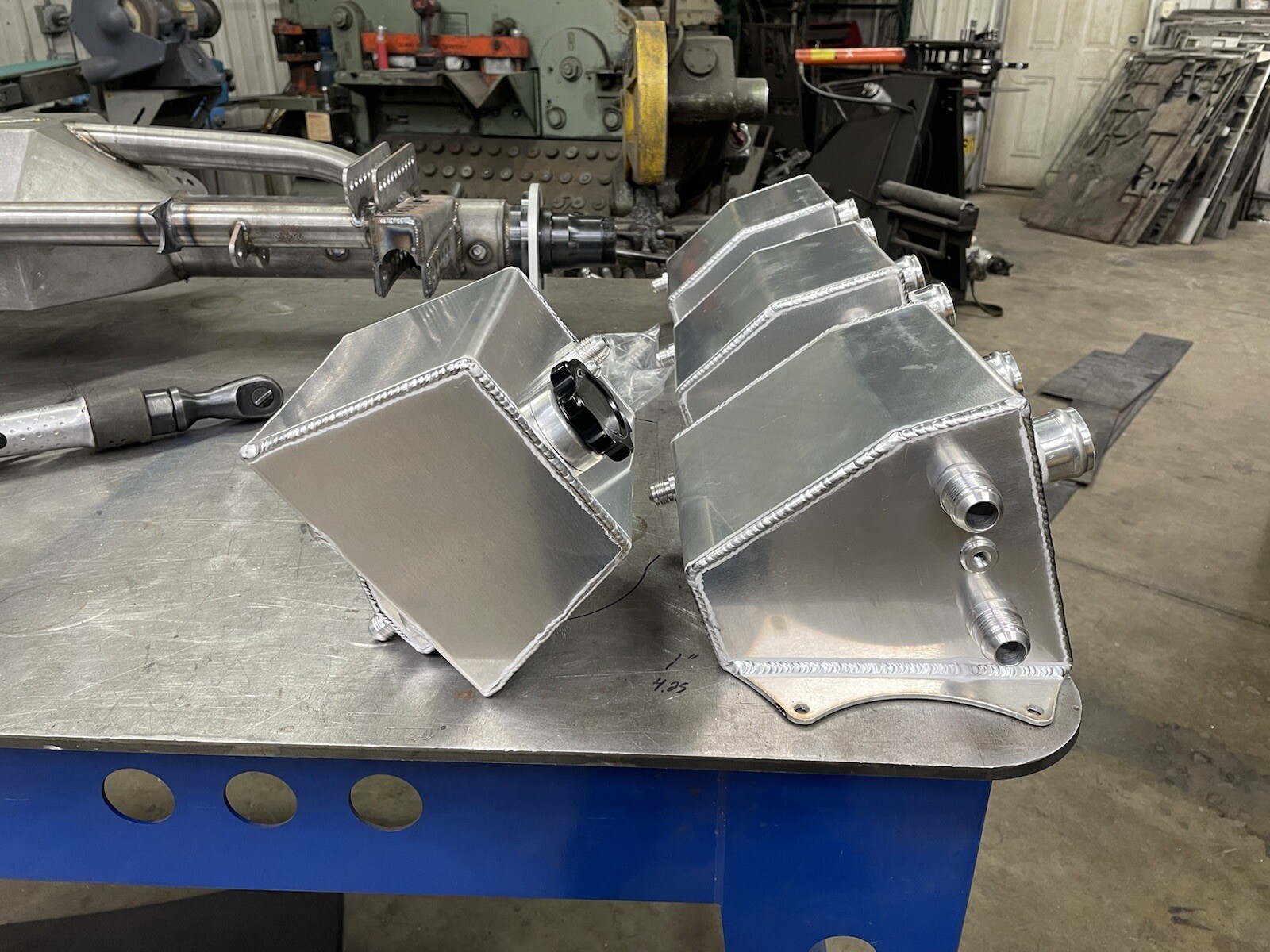 Moroso Breather Tank/Catch Can - Two -10AN Male Fittings - View #5