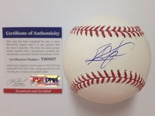 Rusney Castillo Signed Baseball Boston Red Sox Cuba PSA/DNA Coa