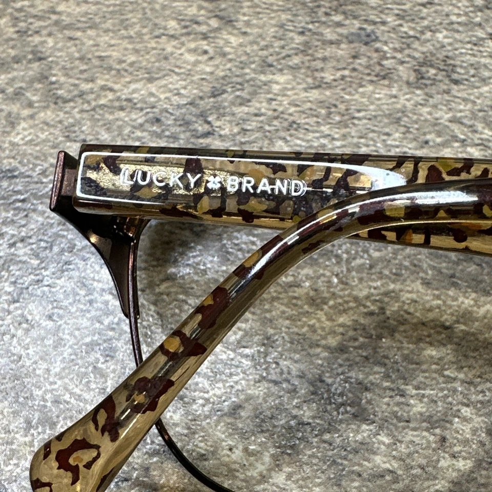 Marco de gafas de metal con ojo de gato marrón oscuro para mujer LUCKY BRAND L505 52-17-140 G6 Foto 4 de 4