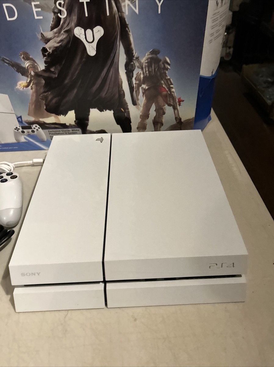 PlayStation 4 PS4 500GB Glacier White Console Destiny Bundle CUH