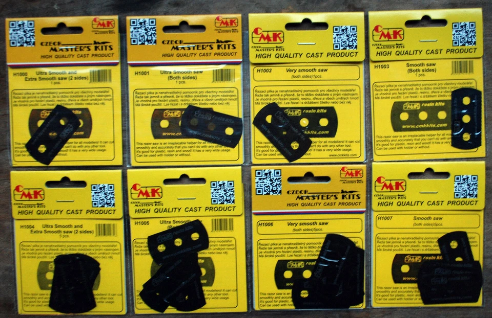 CMK 1000 - 1007 Sägeblätter Fotogeäzt Hobby Mini Razor Saw Model Saw