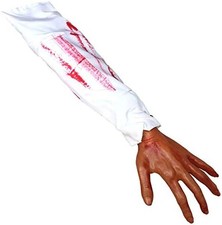 Realistic Severed Bloody Hand Halloween Prank Arm Prop