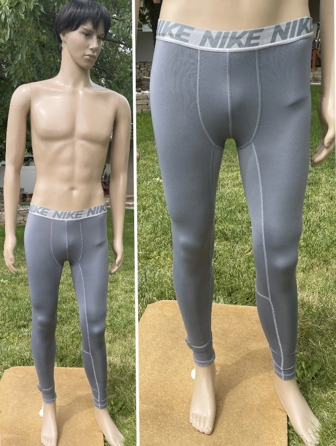 new NIKE dri-fit thermal compression tight baselayer bottom wide waistband men S