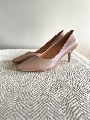 French Connection Kate Pump Putty Beige Pointed Toe Stiletto Heels US 9 EU 40