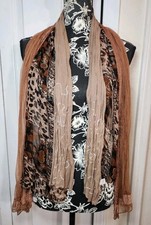 Bundle Of 3 Sheer Brown Scarves