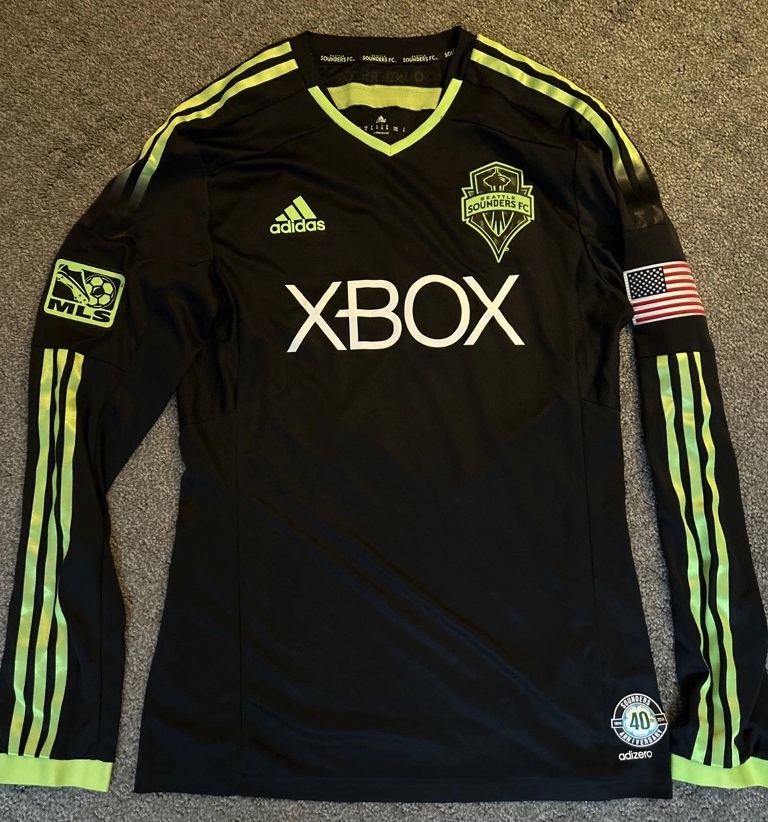 Adidas Seattle Sounders FC Jersey MLS XBOX Mens Small Pitch