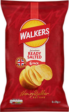 Ready Salted Multipack Crisps 6X25G