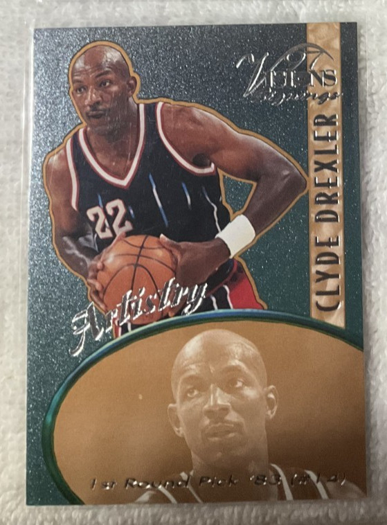 1997 Score Board Visions Signings Artistry Clyde Drexler #A-9 HOF ROCKETS