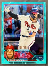2023 Topps Chrome - Bryce Harper #3 Aqua Lava Refractor 150/199