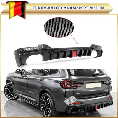 Heckdiffusor Für BMW X3 G01 M40i M Sport 2022-25 Stoßfänger Spoiler Carbon Look