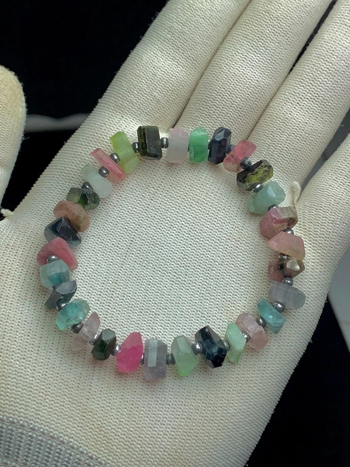 Multi Color Tourmaline Bracelet - Image 3 of 4