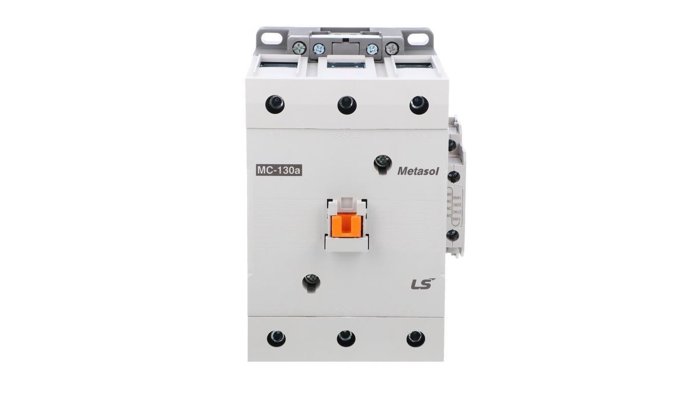 LS Electric Contactors, 130A in AC-3, MC MC-130A 24VDC 1A1B Power