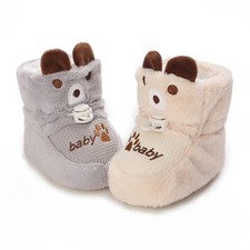 Infant Baby Boys Girls Cotton Booties Winter Fleece Warm Cozy Socks Soft Bottom