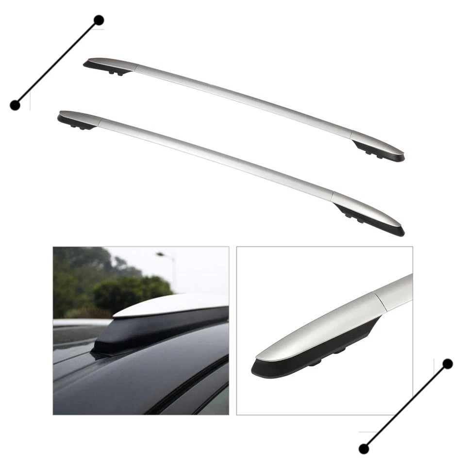 2Pcs Roof Rail Rack Luggage Cargo Carrier CrossBar Fit for Toyota RAV4 2013-2017 - Изображение 3 из 4