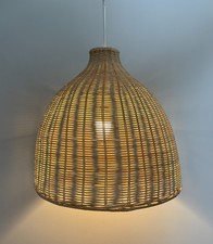 Large Rattan Wicker Light Shade 32cm Natural Ceiling Pendant