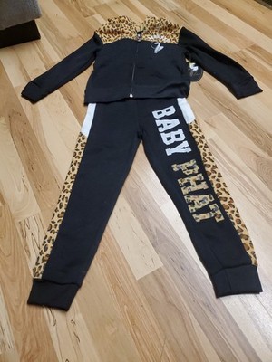 Rare Girls Leopard Baby Phat Sweatsuit Set NWT Size 5
