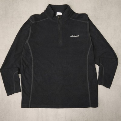 Columbia Fleece Pullover Herren L Schwarz Quarter Zip Outdoor Streetwear Regular