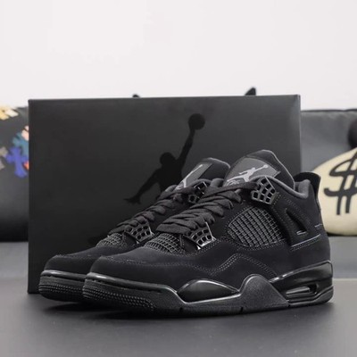 Nike Air Jordan 4 ''Black Cat'' Retro Men's Basketball Shoes Mid Top
