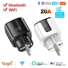 Smart WiFi Socket 20A EU Plug Power Monitor Timer Outlet Wireless Remote Control