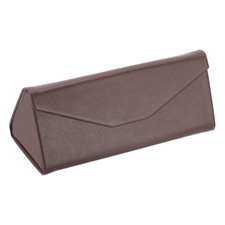 Foldable Glasses Case, Triangle Magnetic Sunglasses Case, Brown