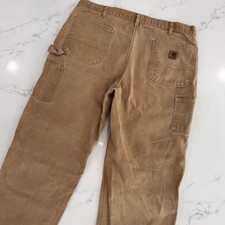 VTG Carhartt B11 Made in USA Work Pants Men 38x30 Duck Canvas Carpenter Dungaree