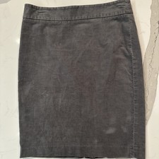 J.Crew Corduroy Skirt Gray Women  s Size 6 Stretch Pencil Fall Preppy College