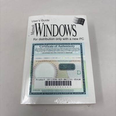 NEW Microsoft Windows Users Guide With Discs Distribution 