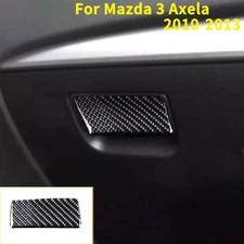Co-pilot Storage Glove Box Handle Carbon Fiber Cover For Mazda 3 Axela 2010-13