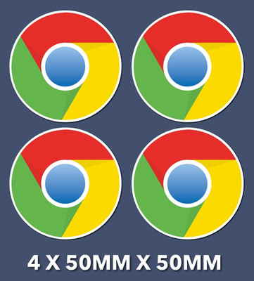 Google Chrome Sticker Logo Self Adhesive Vinyl 4 x 50mm computer laptop ...