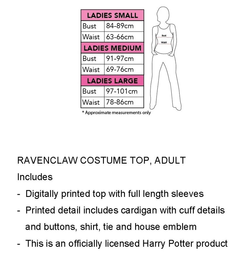Oficial Damas Harry Potter Ravenclaw Disfraz Top Azul Libro Semana Camisa Foto 3 de 4
