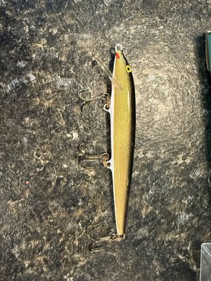 Rapala Original Floating F11 Gold/White Minnow 11cm 11g 1.0-1.8m Lot of 2