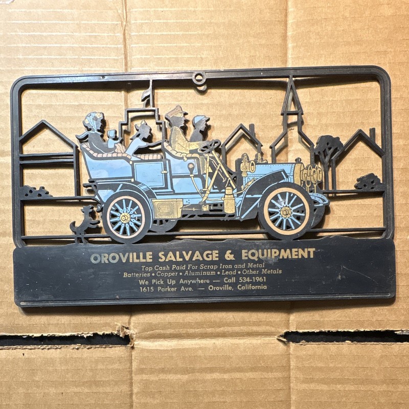 Vintage promotional Calendar Topper, 1960’s , Salvage Company In Oroville, CA
