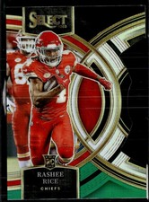 2023 Panini Select #132 Rashee Rice Black and Green Prizms Die Cuts