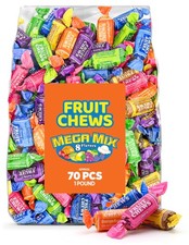 Fruit Chews Mega Mix   8 Flavors Taffy Candy, Assorted Fruit Candy,...