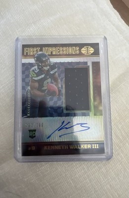 2022 Panini Illusions First Impressions Autographed Kenneth Walker III #118/299