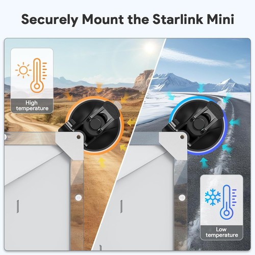 Starlink Mini Support Voiture avec Étui de Protection, Porte Ventouse Toit Solaire - Photo 8/9